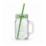 Glas mit Trinkhalm ca. 450 ml – Bild 2