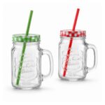 Glas mit Trinkhalm ca. 450 ml – Bild 3