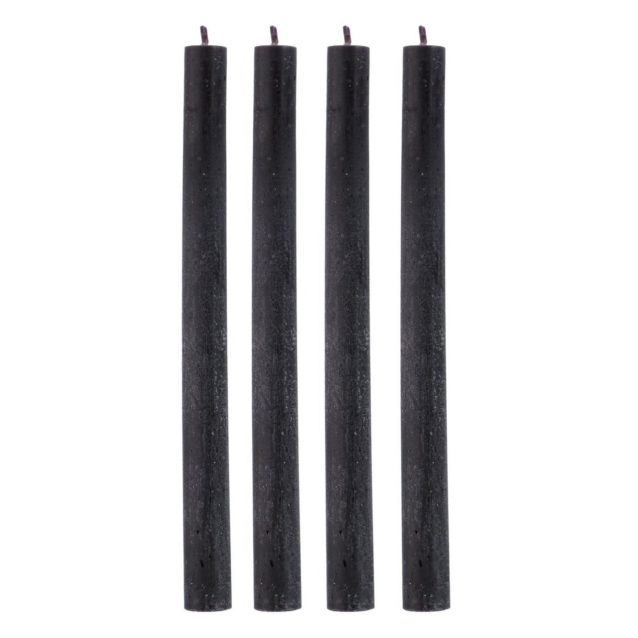 871125224522_1.jpg Rustikale Dinnerkerze Schwarz 4 Stk. – Bild 1