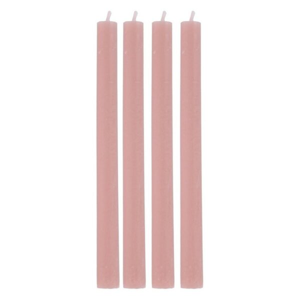  Rustikale Tafelkerze Rosa 4 Stk.