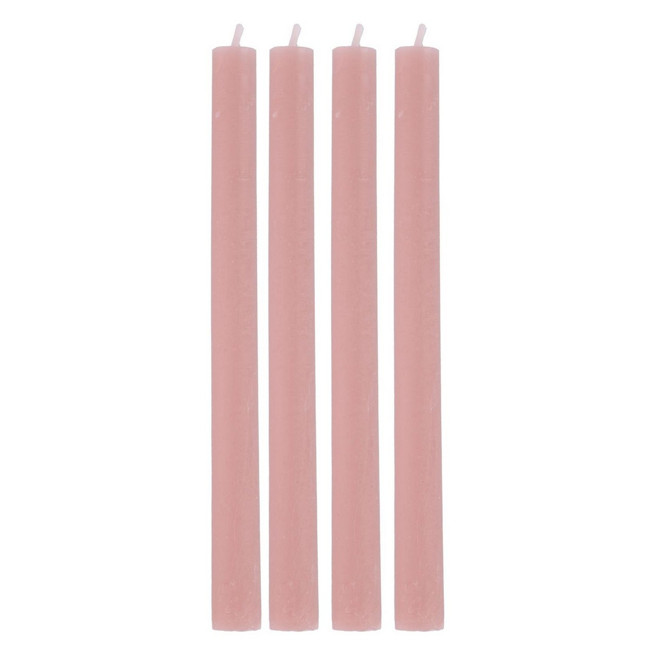 871125224787_1.jpg Rustikale Tafelkerze Rosa 4 Stk. – Bild 1