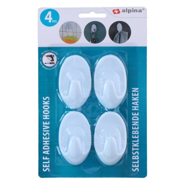 Wandhaken Oval 4er-Set