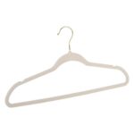 Samt Kleiderbügel Creme 10er Pack
