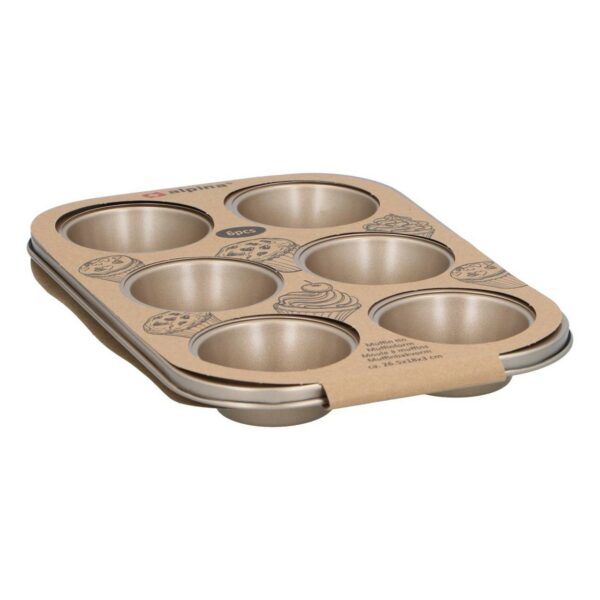 Muffinform Antihaft Gold