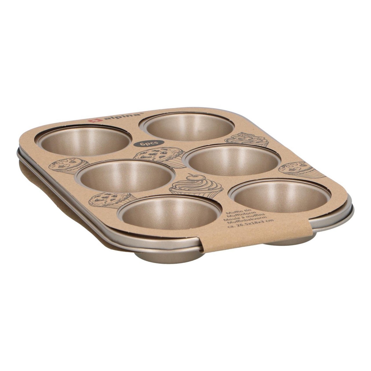 871125255755_1.jpg Muffinform Antihaft Gold – Bild 1