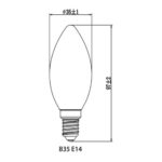 NOXION Lampe Filament Candle E14 4.5W 2700K – Bild 3