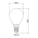 NOXION Lampe Filament Lustre E14 4.5W 2700K – Bild 3