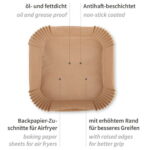 Heißluftfritteuse Backpapier 20 x 20 100 Stk. – Bild 3