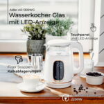 ADLER Wasserkocher mit Digitalanzeige, Weiß – Bild 11