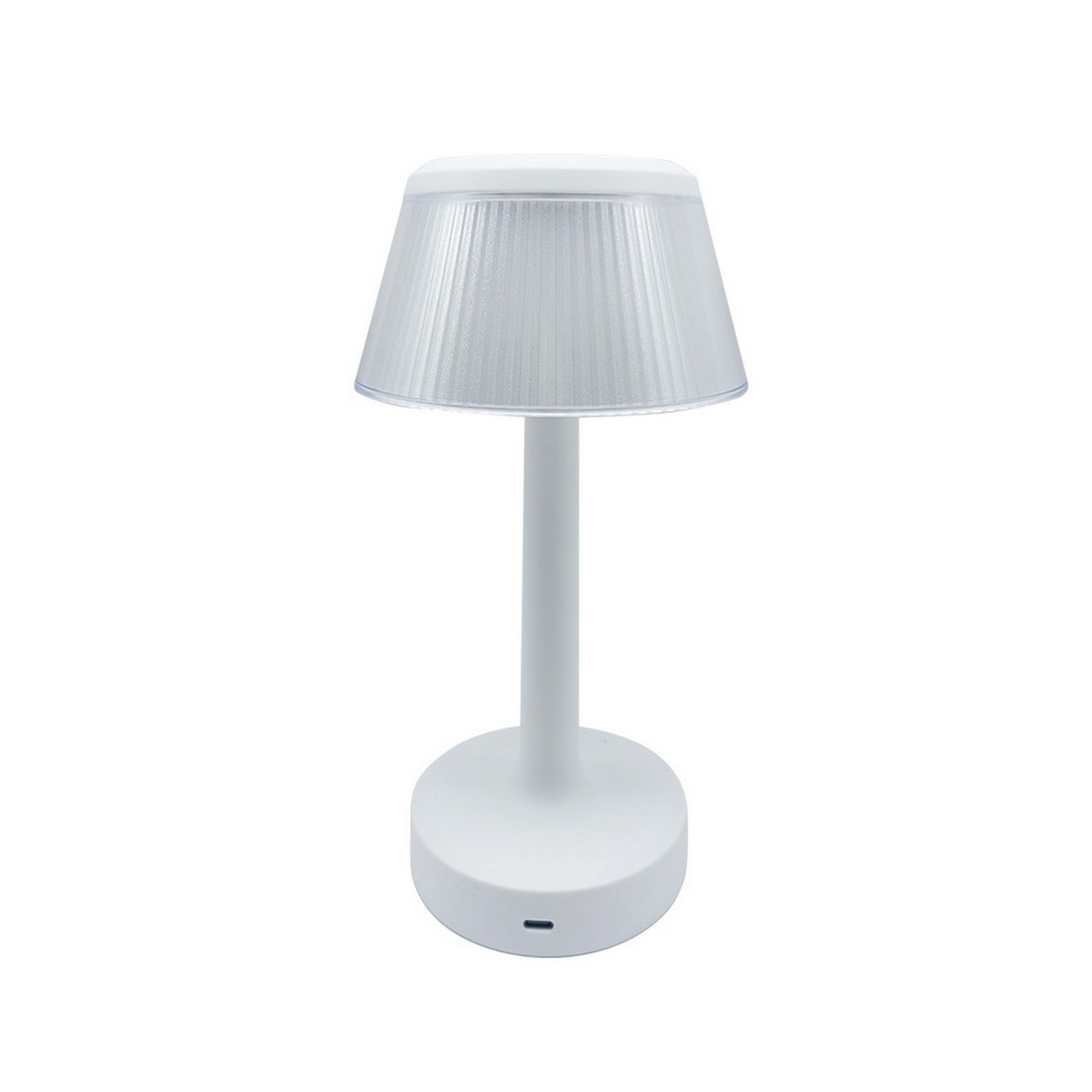 04004297.jpg Tischlampe Rundschirm Weiß – Bild 1