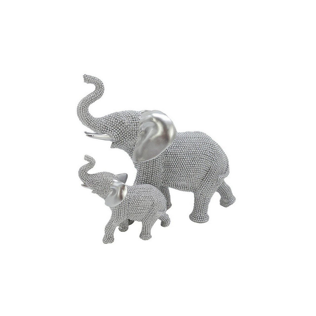 10038.jpg Dekofigur Elefant Silber – Bild 1