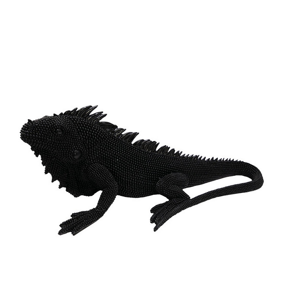 10079.jpg Dekofigur Leguan Schwarz – Bild 1