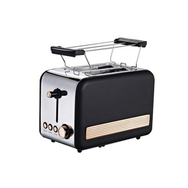 Toaster Retro 850 W Schwarz-Gold