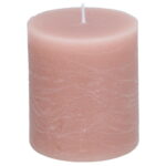 Rustikale Kerze Rosa – Bild 2