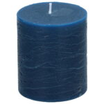 Rustikale Kerze Blau – Bild 2