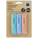 Mini Büromesser 3er Set für Bastelarbeiten – Bild 2