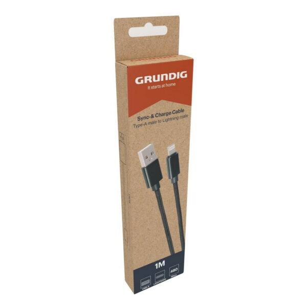 GRUNDIG USB-A auf Lightning Kabel 1 m Schwarz