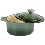 ALPINA Gusseisen-Kasserolle Ø14 cm Grün – Bild 2