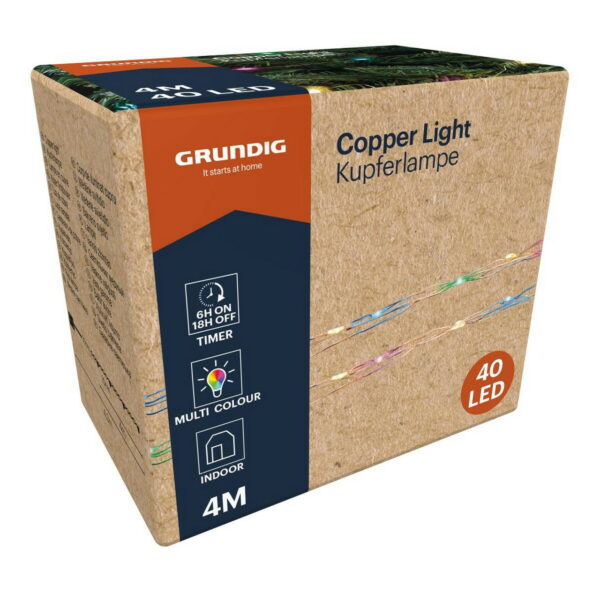 GRUNDIG LED-Lichterkette 40 LEDs 4,3 m mit Timer